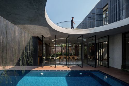 Halo-shaped skylights illuminate Indonesian home by Tamara Wibow