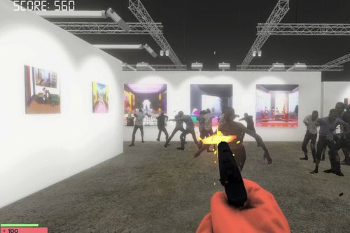 Artist Mak2 Turns Art Fair Into First-Person Zombie Shooting Gam