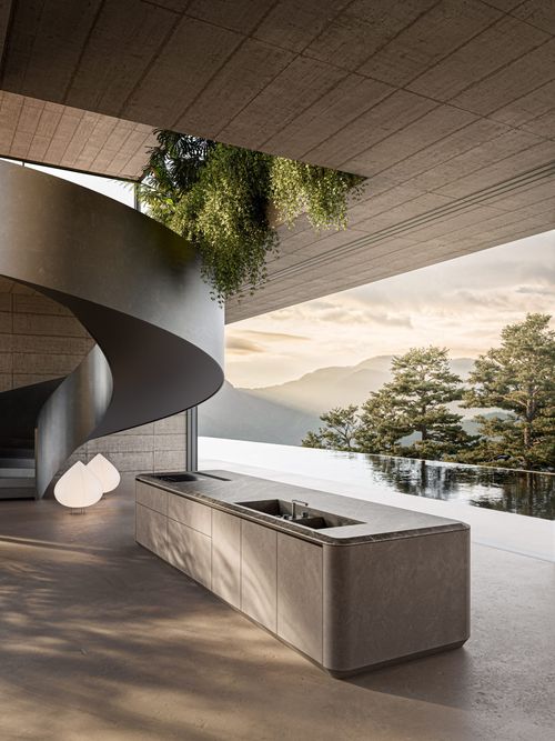 Boffi unveils "evolved" version of Zaha Hadid Design's Cove kitc