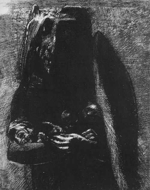 Odilon Redon (1840-1916) - C'est le diable, portant sous ses deu