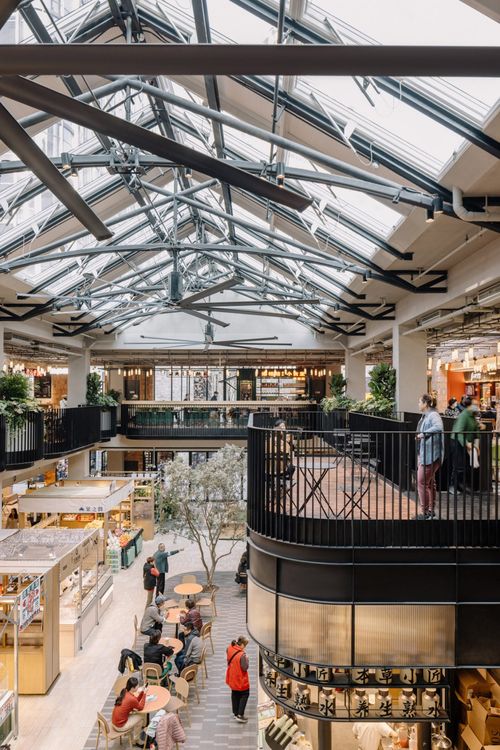 Linehouse creates greenhouse-informed food market in Shanghai