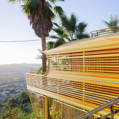 SelgasCano and Diego Cano wrap LA hillside house in colourful al