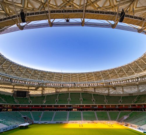 Head cap-shaped stadium opens ahead of Qatar World Cup