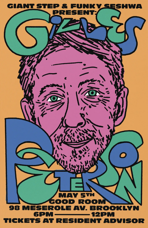 Gilles Peterson flyer by Braulio Amado