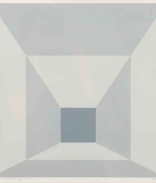 Josef Albers, Mitered Squares &ndash; Fog, 1976.